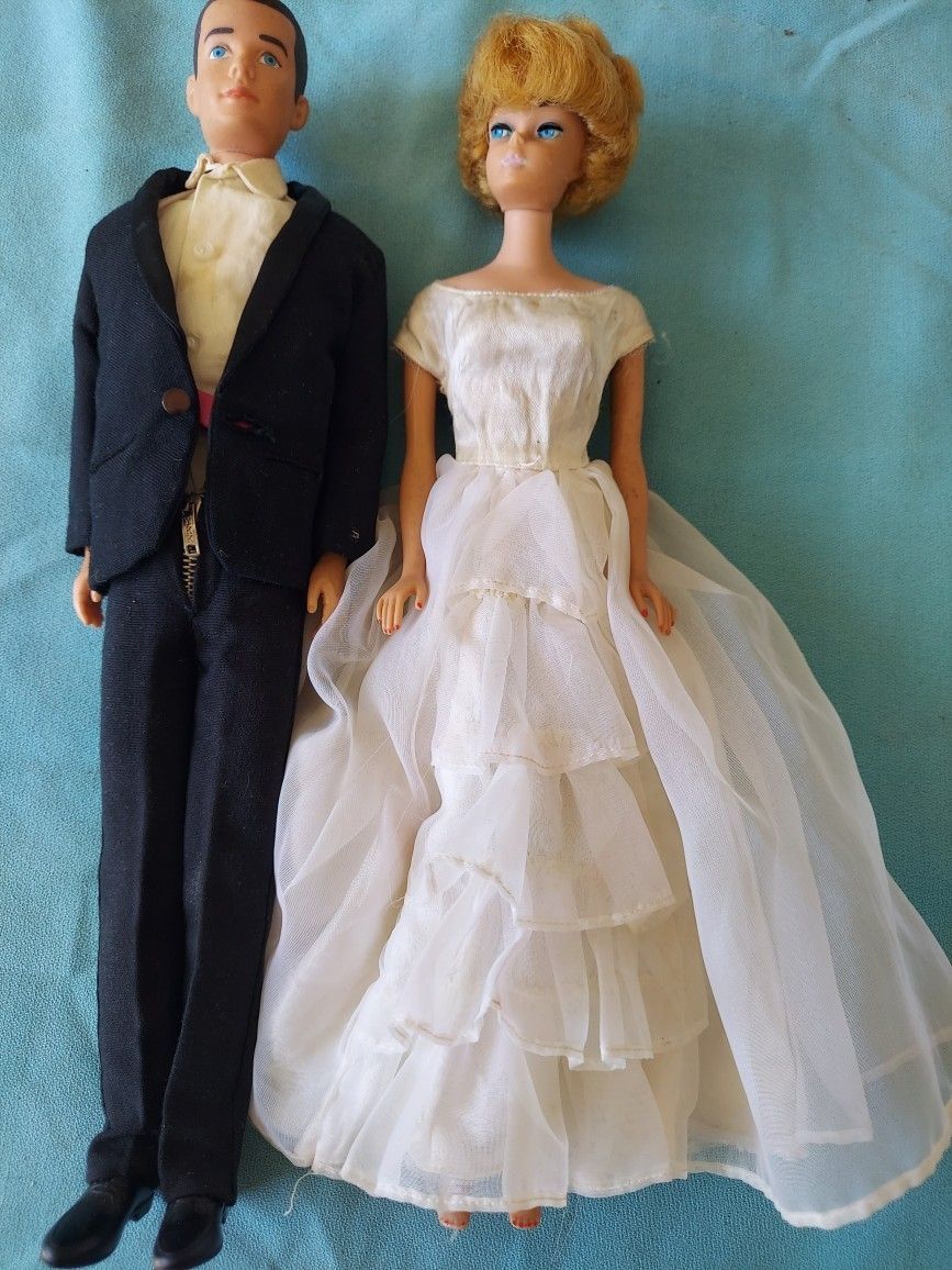 Midge Barbie & Ken 1960s Wedding Couple