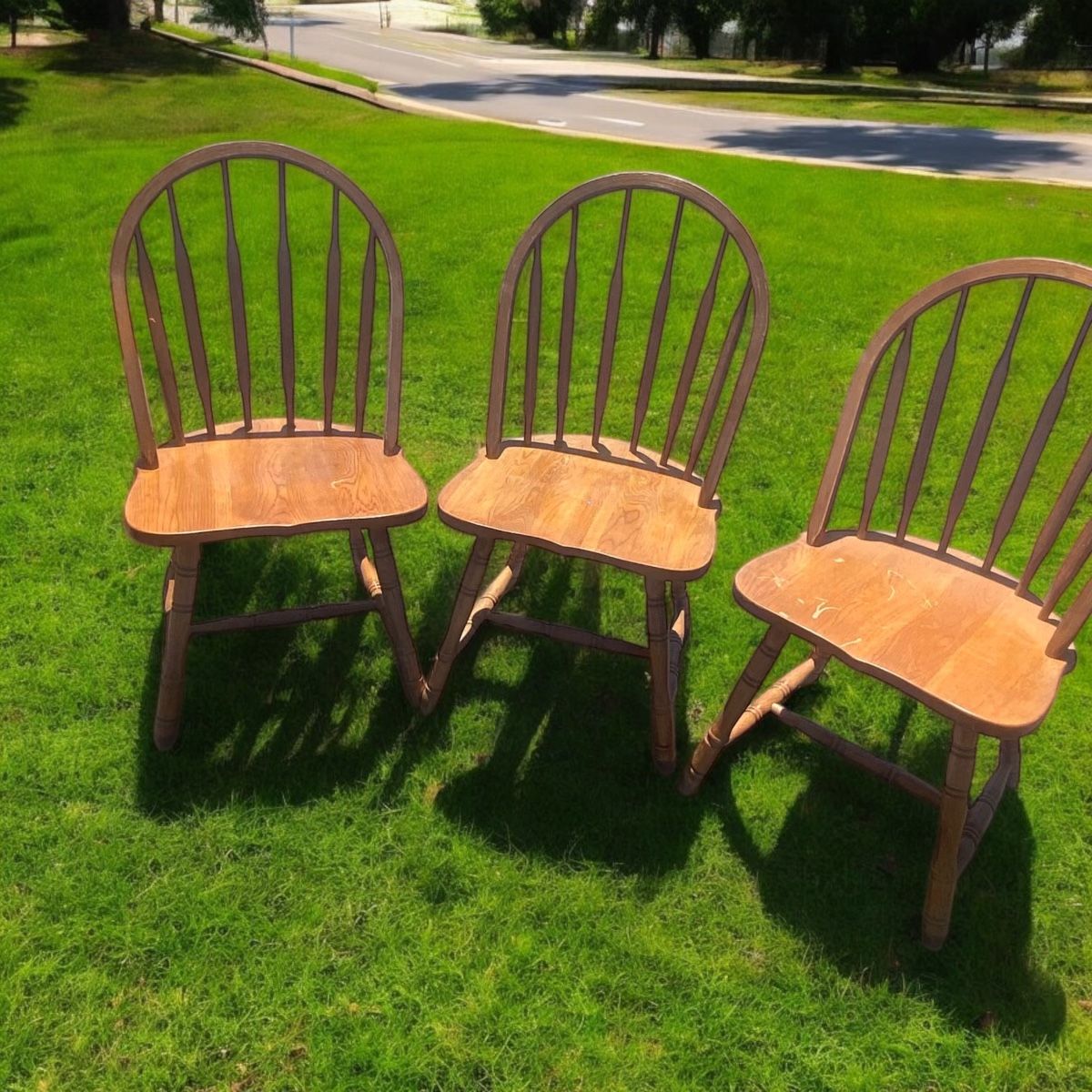 Three Wooden Chairs