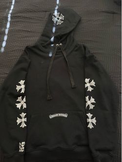 Chrome Hearts Horseshoe Floral Pullover Hoodie (Black/White