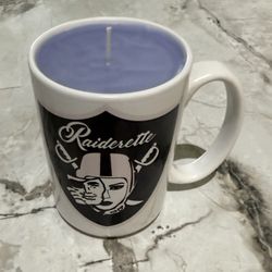 Double Sided Raiders Raiderette Coffee Mug Candle