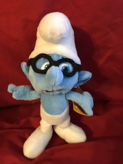 Brainy Smurf plush plushie doll, Smurfs ,The SMURFS , toy sale! 🥳free surprise gift with this doll! 💙Brainy is 9” tall