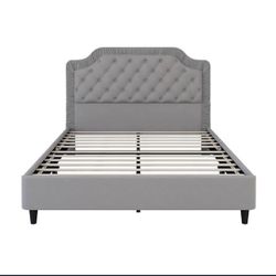 Queen Size Bed Frame Brand New In The Box Grey Bed Frame 🆕🆕🆕