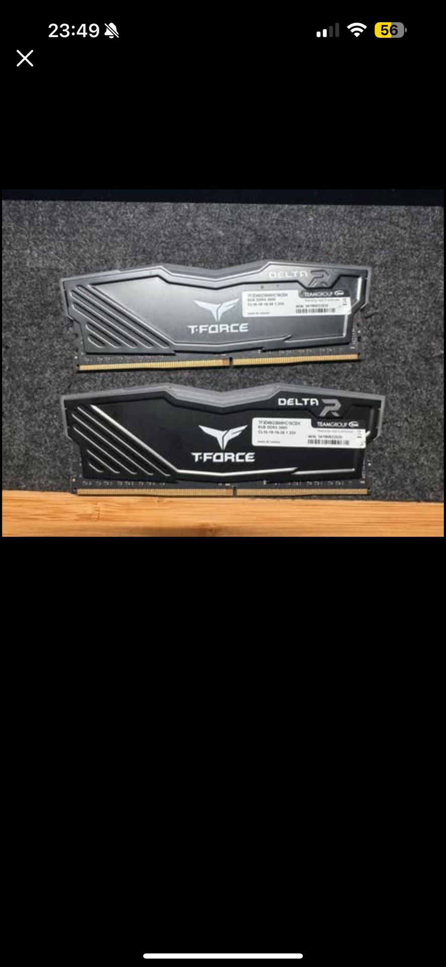 2 × 8 GB DDR4 3000 MHz T-Force Delta R – Used – Great Condition, RGB