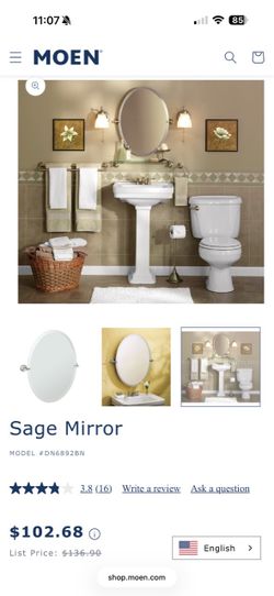 Moen bathroom mirror