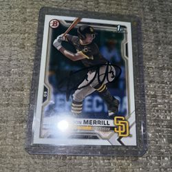 JACKSON MERRILL SIGNED BASEBALL CARD