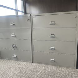 FireKing 4 Drawer Fireproof Lateral File Cabinet