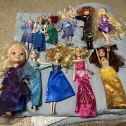 Disney Barbie Lot And 1 Large Doll Lot 2 