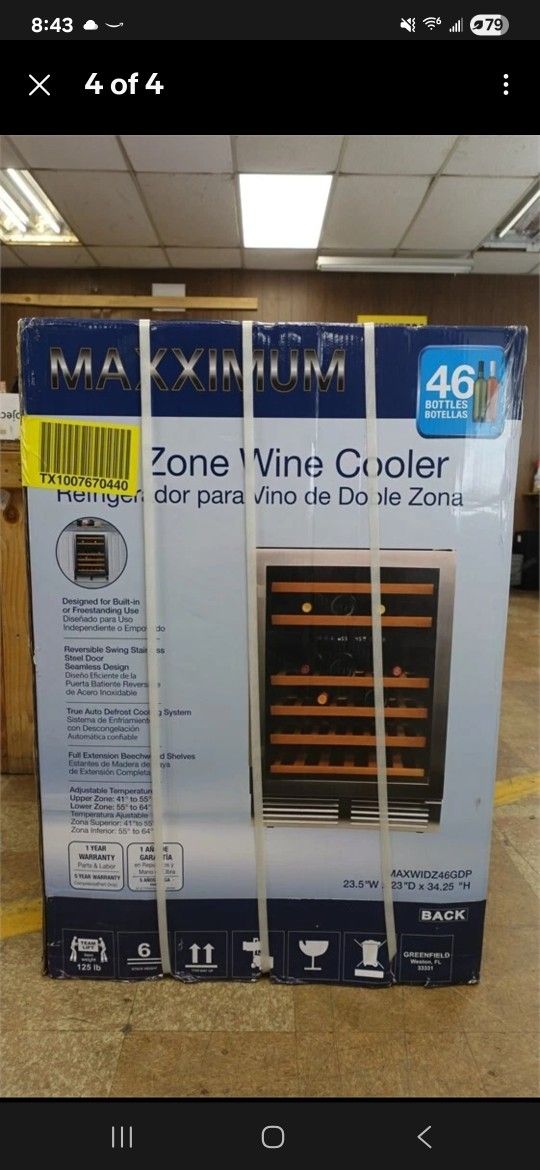 Maxxium Wine Refrigerator 46-bottle