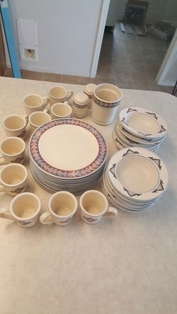 Retired Treasure Craft Horizon Southwest 10 place settings