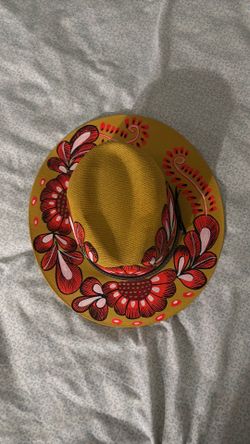 Hand painted hat $5