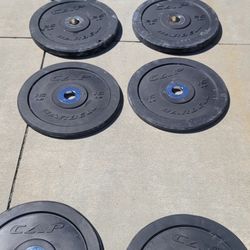 Very nice olympic bumper weight plates. 45s 10s. $1 a lb 45s 10s Also Olympic iron weight plates $1 a lb 45s 35s 25s 10s 5s
