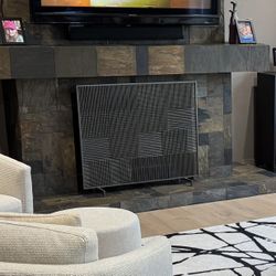 Free Standing Metal Fireplace Screen