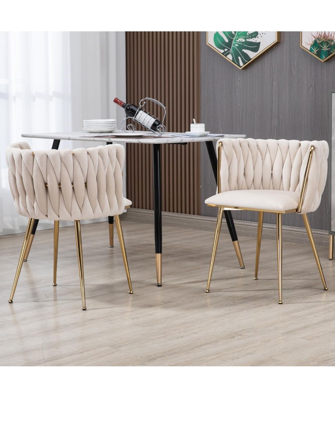 K09 $100  Velvet Dining Chairs Set of 2