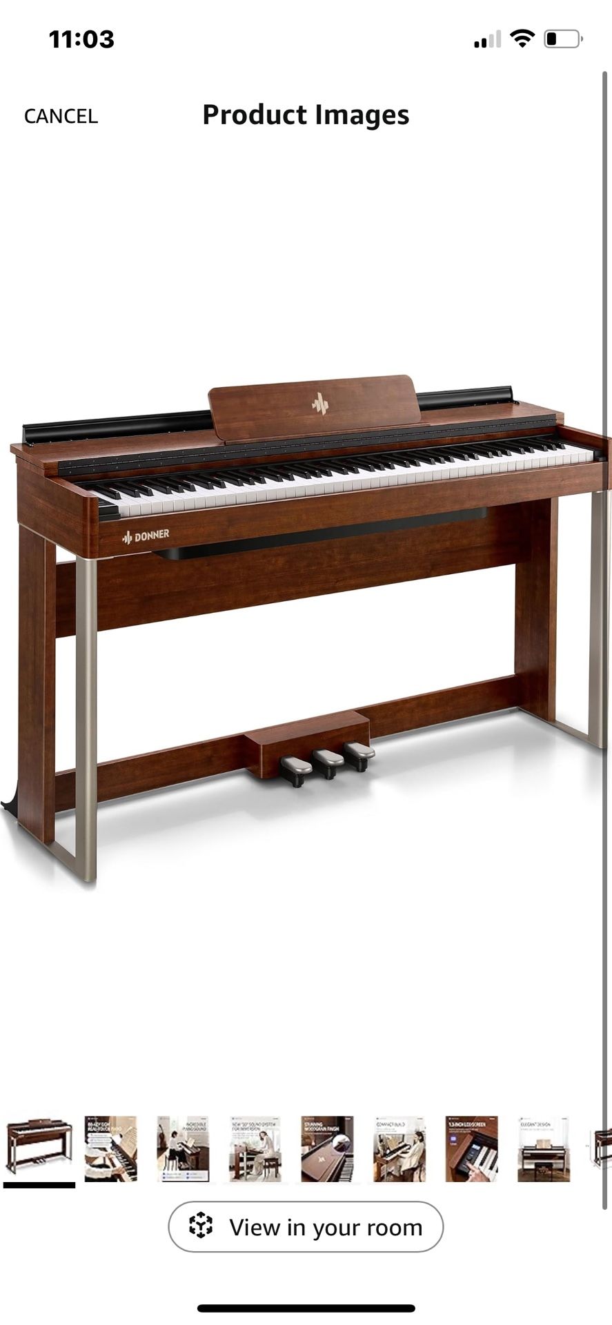 Donner Digital Piano with 88 Key Dynamic Graded Hammer Action Weighted Keyboard Piano, DDP-200 Upright Digital Piano for Professional with LCD Screen/