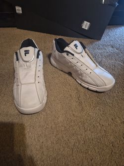 White FILA men's court sneakers