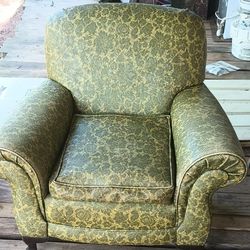 Antique Vinyl Covered Chair 