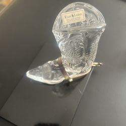 Ralph Lauren Crystal Cowboy Boot (5”) Glass figurine 