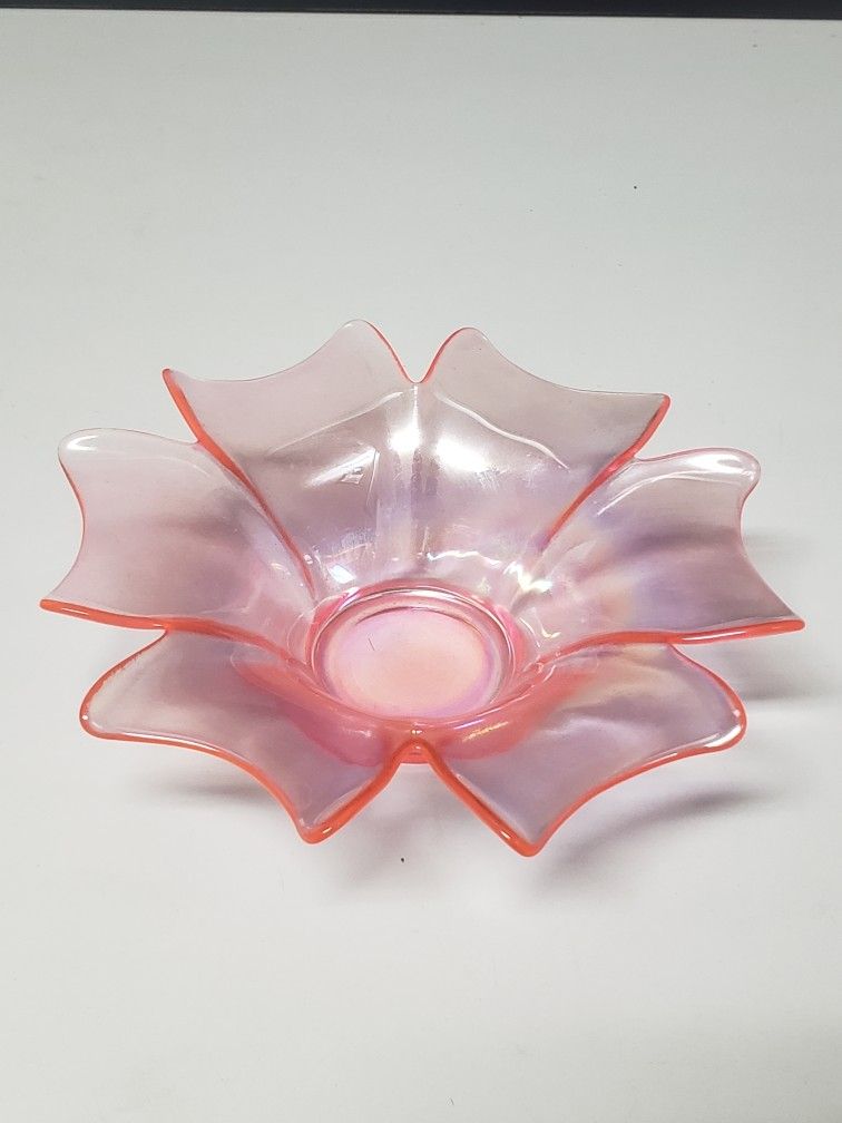 Rare Antique Carnival Glass Trinket Dish