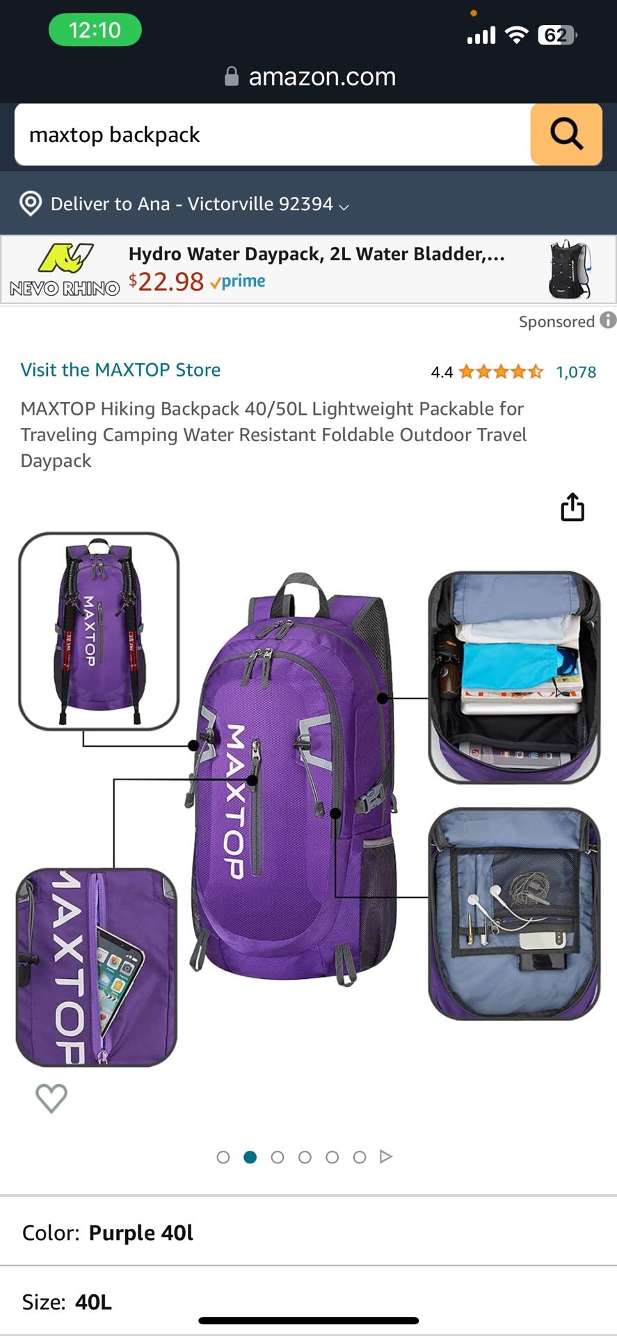 MAXTOP Hiking Backpack