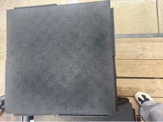 Black rubber tiles