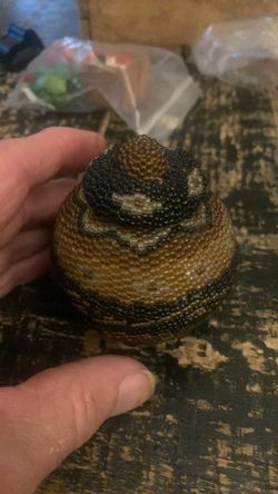 Small beaded basket beautiful piece
