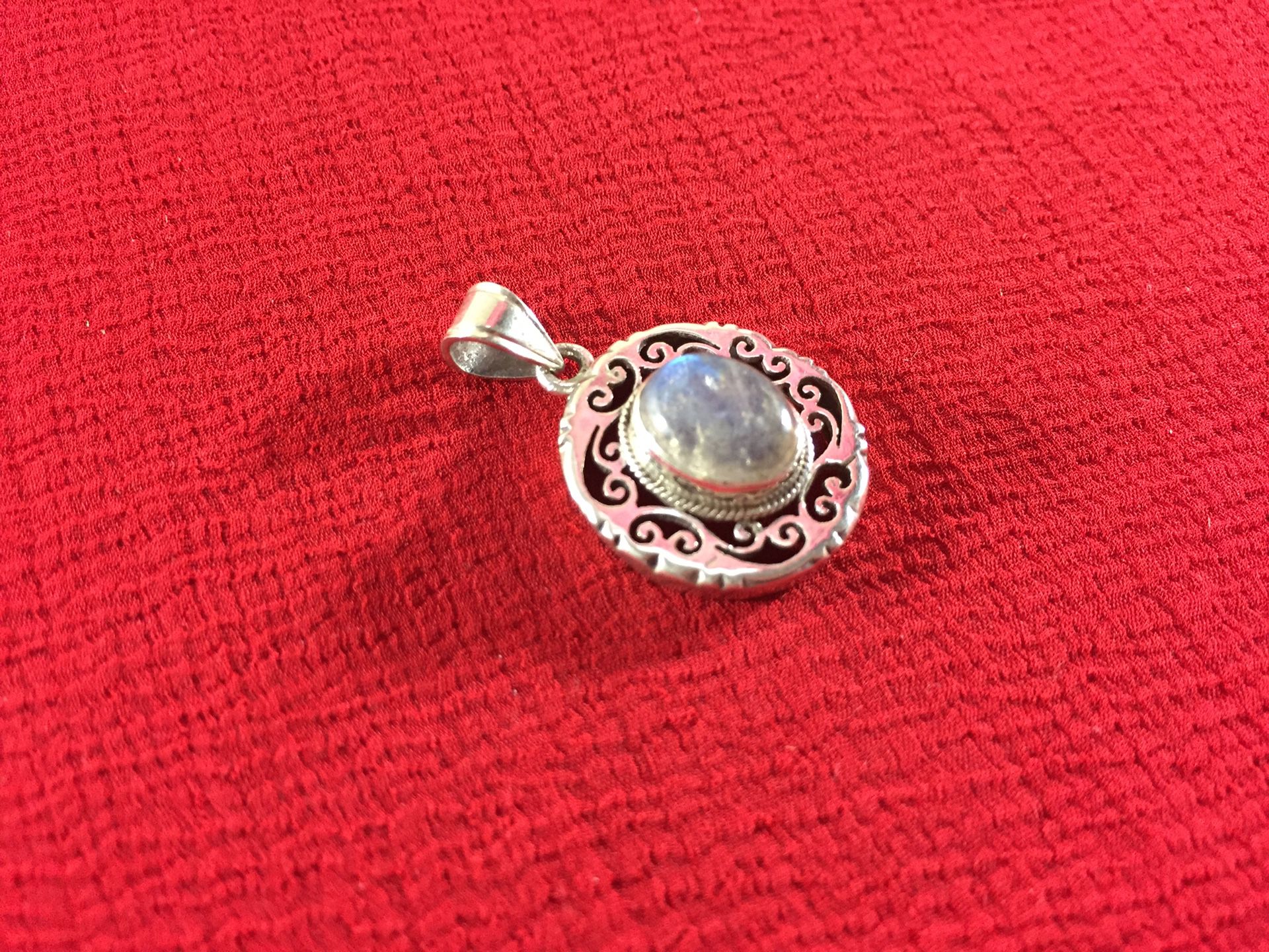 Handcrafted 925 stamped Sterling Silver Pendant With Moonstone