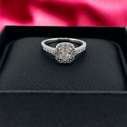 Halo Engagement Ring for 0.50 ct Cushion