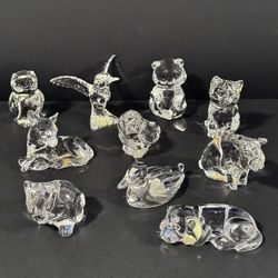Lead Crystal Animal Figurines 
