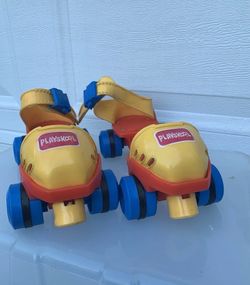 Vintage 1991 Playskool First Rollers Skates Adjustable Kids Toddler Size 6-12