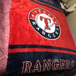 Texas Rangers Throw Blanket Approximately 75 X 52 Inches