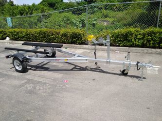 Brand new model 2021 aluminum Jet ski trailer ready for pick up warranty