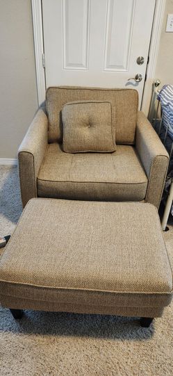 Chair with ottoman