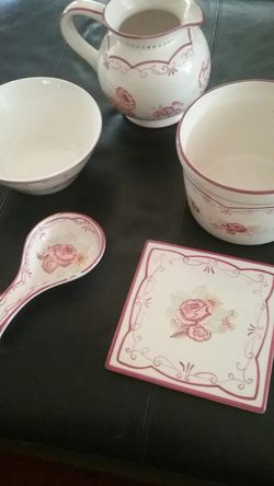 Hand painted 5 piece set