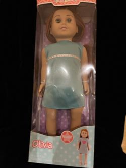 Poseable Olivia doll in original packaging.