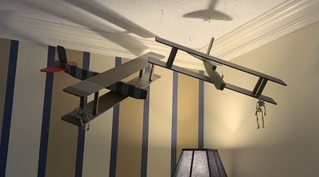 Two Decorative Hanging Airplane