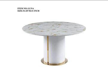 Ideal dining table with gold accents. Available in white and black. $100 down payment. Ask for the total price.