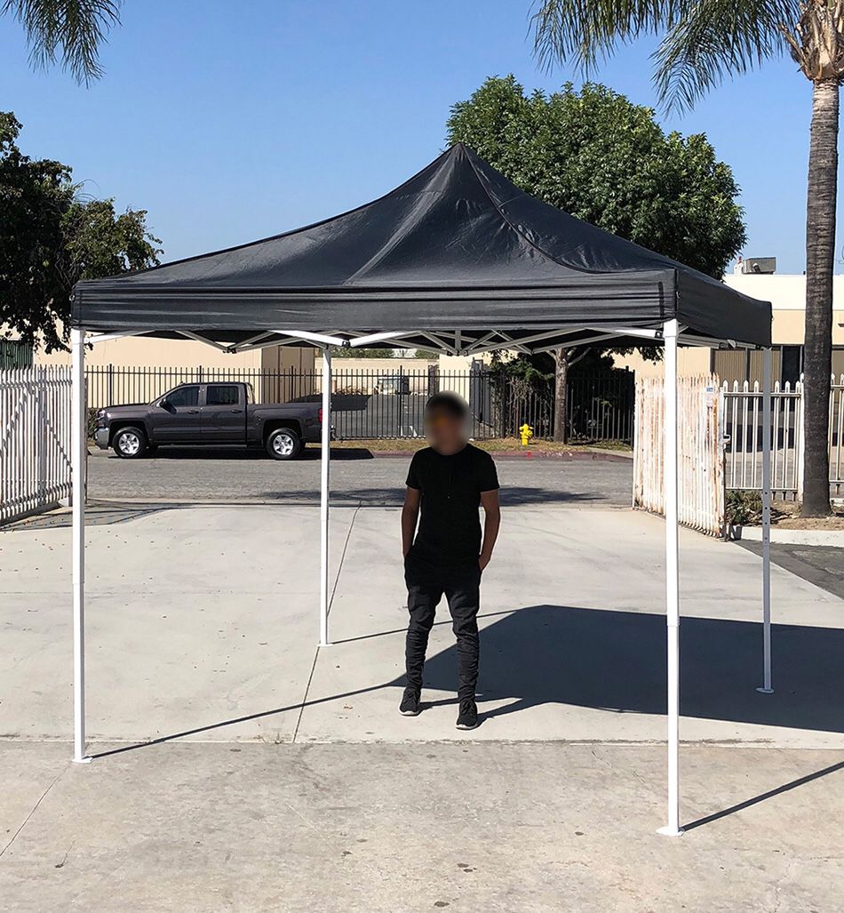 $90 NEW Black 10x10 Ft Outdoor Ez Pop Up Wedding Party Tent Patio Canopy Sunshade Shelter w/ Bag