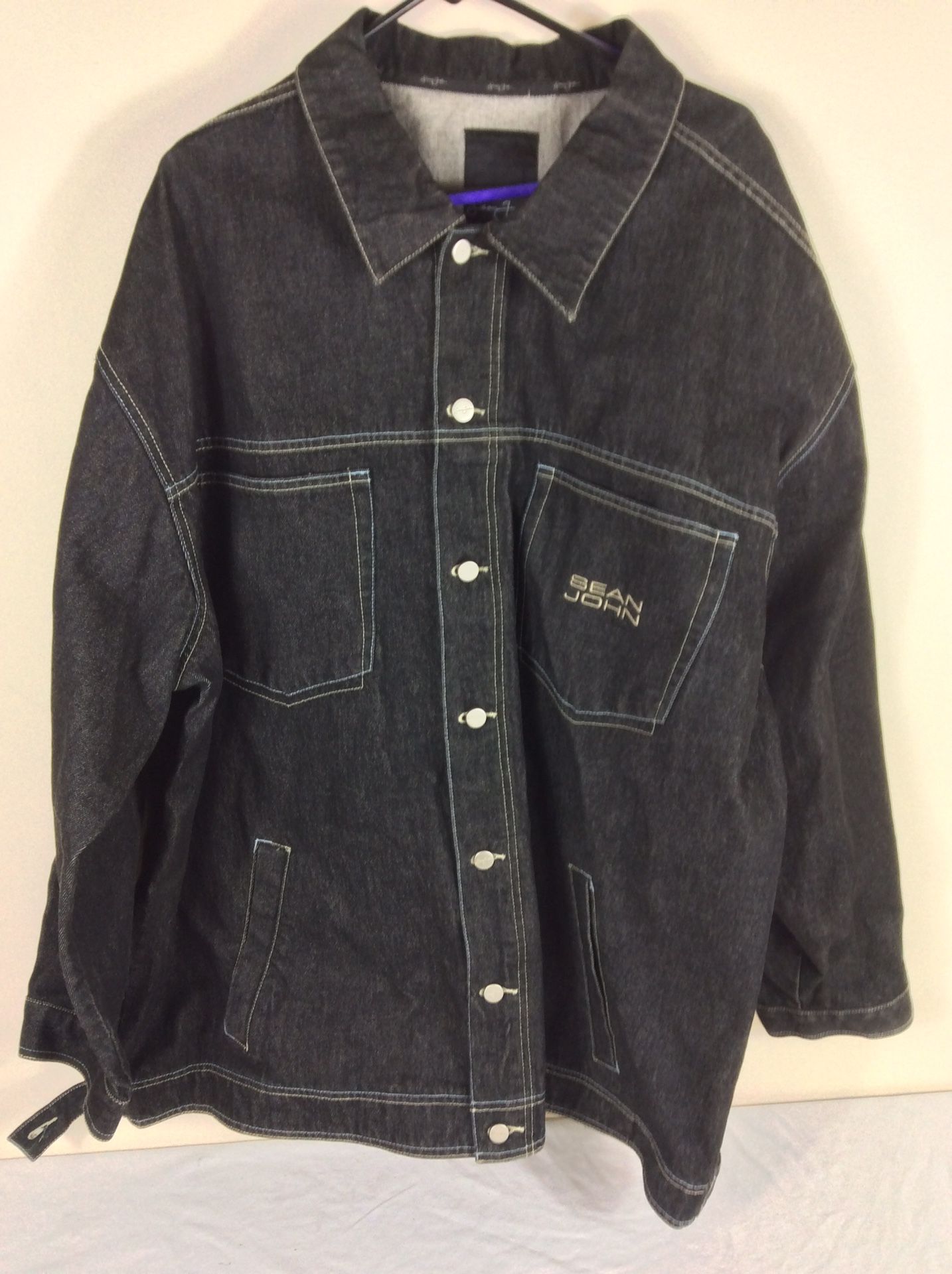 Sean John Jean Jacket Men's 4XB Black cotton Denim