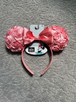 Disney Minnie Mouse Pink Rose Ears Headband