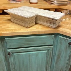 Rustic White Floating Shelves 