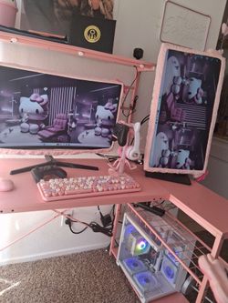 Pink Asthetic Gaming Set Up 🌸 🎮