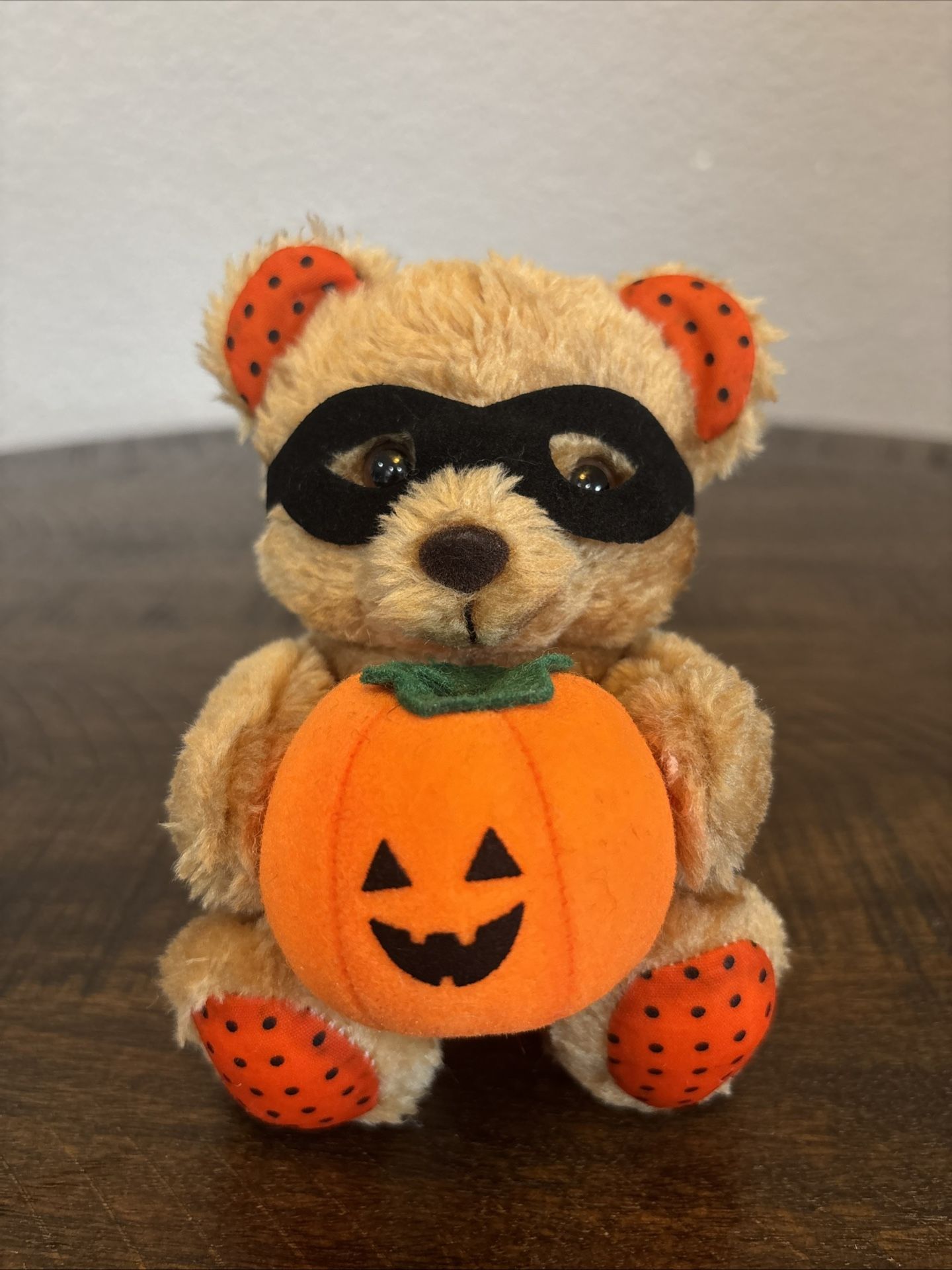 Russ Berrie Pumpkin Bear In Halloween Costume Plush