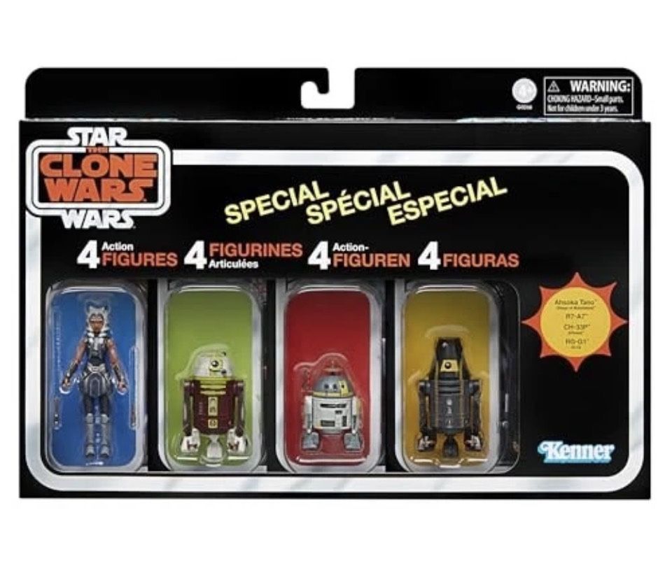 Star Wars Clone Wars Vintage Series Escape From Order 66 Siege Of Mandalore Droids x3 Action Figures New in Package