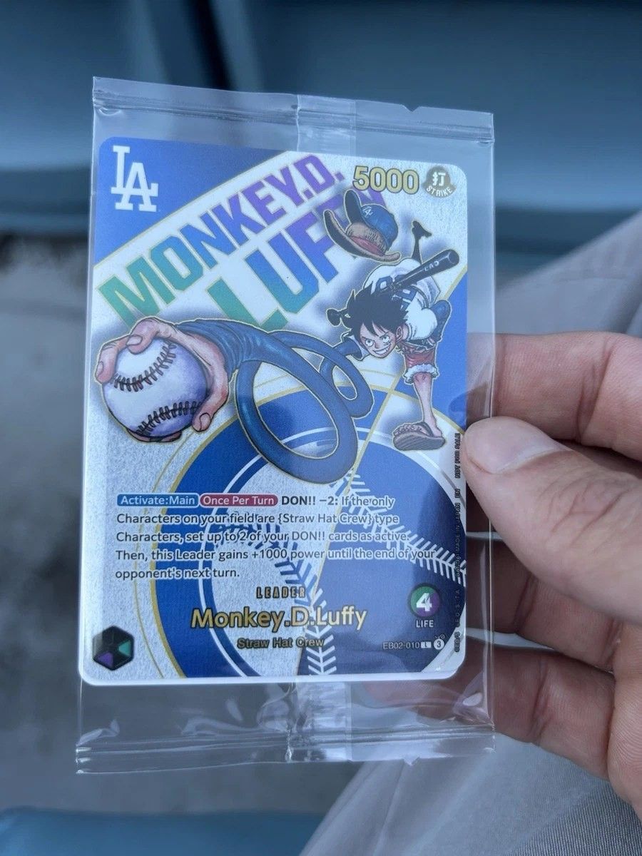 DODGERS X ONE PIECE Collab PROMO Card Monkey D. LUFFY TCG