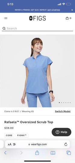 Figs Scrub Set In Core Color Ceil Blue
