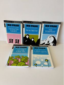 No Fear Shakespeare Book Lot of 5