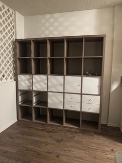 IKEA 5x5 Kallax Shelves with Drawers