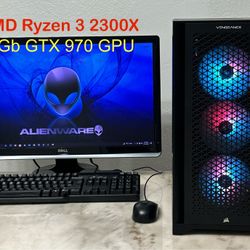 Budget Gaming PC With An AMD Ryzen 3 2300X, ZOTAC NVIDIA GTX 970 4Gb GPU, 16Gb Of RAM, 120Gb SSD, 2Tb HDD, Internal Wi-Fi Card, Windows 10 Pro