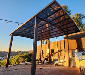 21' x 14' Outdoor Cover Roof — Aluminum Frame + Polycarbonate Panels, Multi-Use