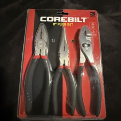 COREBILT   3 PIECE   8 INCH  PLIERS SET